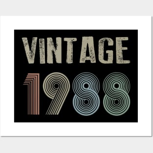 Vintage 1988 32nd Birthday Men Women Posters and Art